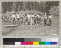 The Tulare County Agricultural Club group that reached Hossack Meadows on the hike