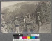 Inspecting the nursery of the Department of Grounds, U. of C. 1920