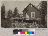 Seed extractor plant at Savenac run by 4 1/2-horsepower water wheel. Machinery all moved out in summer and building used for recreation hall