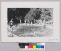 The Merritt Pratt swimming pool. Las Posadas 4-H Camp. July 1952. Metcalf