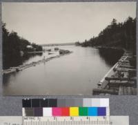 River improvements on East Branch of Penobscot River, Maine, just above splash dam. D. T. Mason '19