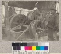 Loading drum on 10 x 12 compound yarder, Michigan-California Lumber Company. May 1923