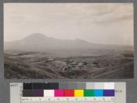 Sweet Grass (Montana) Hills. Excellent grazing land of the Mixed Mountain weed and grass type. Density 0.6-0.8. Carrying capacity 80-90 cows and 400 sheep. Town of Gold Butte and old prospect holes in central foreground. T.36 R.3 E.P.M., Section 19. Havre, Montana