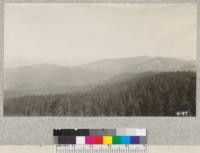 View East from Buck Rock lookout toward the high Sierras. Sept. 25, 1927