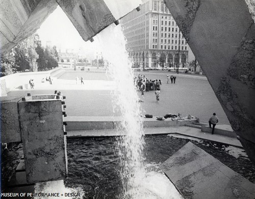 Gathering of participants for Halprin's "Market Street Dance", 1967