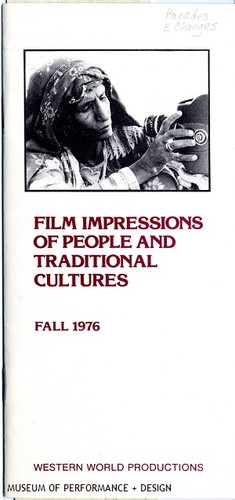 Program for "Film Impressions of People and Traditional Cultures," 1976