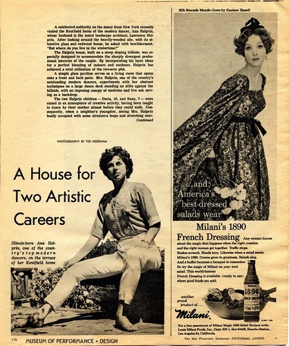 "A House for Two Artistic Careers" article in "San Francisco Examiner Pictorial Living", July 26, 1959