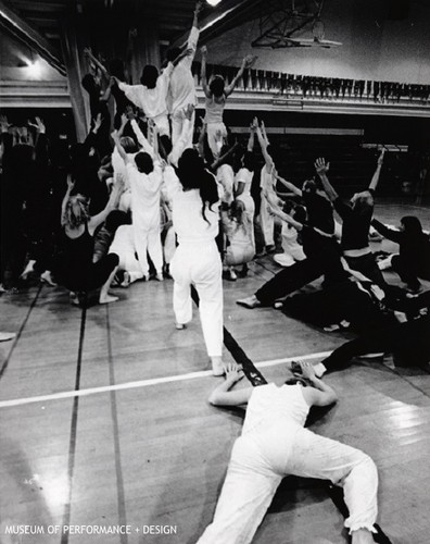 Performers in segment "Building a Mountain" in Halprin's "Circle the Earth"