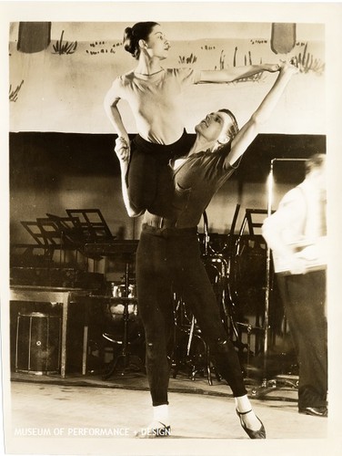 Lew Christensen rehearsing with Ruby Asquith