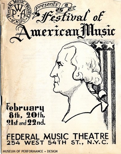 Program of WPA Festival of American Music, Federal Music Theatre, February 1938