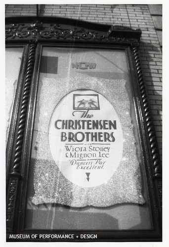 Window announcement of The Christensen Brothers