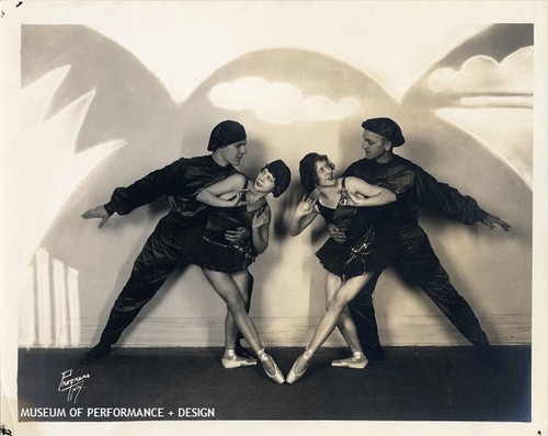 Portrait of Lew Christensen, Wiora Stoney, Mignon Lee and Willam Christensen for a vaudeville act