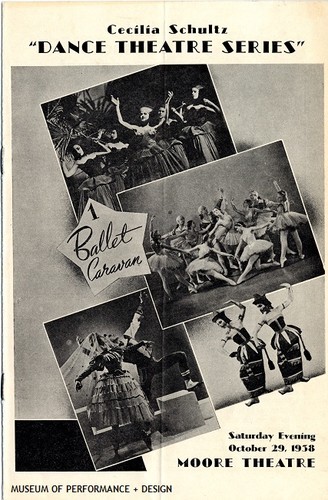 Program for the Cecelia Schultz "Dance Theatre Series" featuring Ballet Caravan, Moore Theatre, October 29. 1938