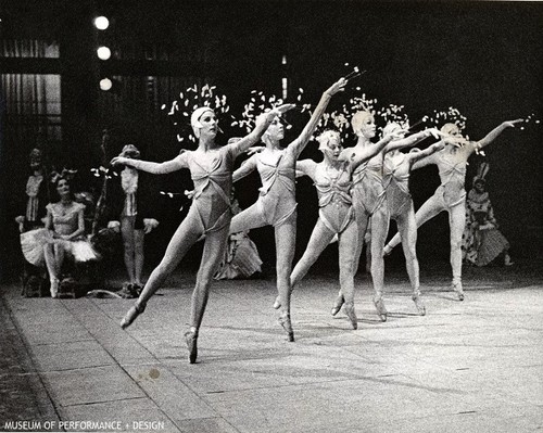 Jocelyn Vollmar (seated), Shari White, Virginia Johnson, Nancy Robinson, and other dancers in Christensen's "Beauty and the Beast"