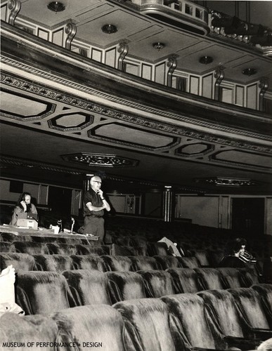 Lew Christensen studying a dress rehearsal