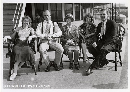 Mignon Lee, Willam Christensen, Isabell Christensen (Christensen brother's mother), Wiora Stoney and Lew Christensen