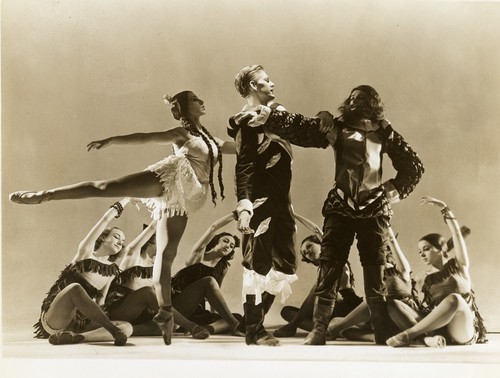 Lew Christensen, Ruthanna Boris, Charles Laskey, and other female dancers in Christensen's Pocahontas