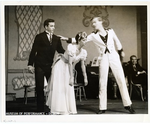 Lew Christensen, Gisella Caccialanza, and a male dancer in a performance