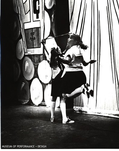 Salicia Smith and Barbara Begany in movement "I: Incipiency" of Christensen's "Life: A Do It Yourself Disaster"