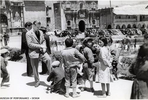 Image of Lew Christensen with a group of children