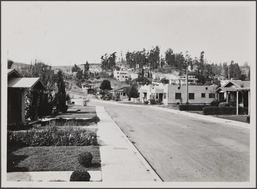Looking west on Corliss Street from west of Eagle Rock Boulevard