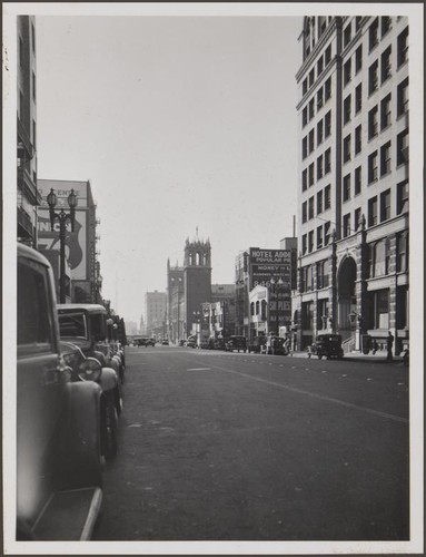 Looking south on Hope Street from 7th Street