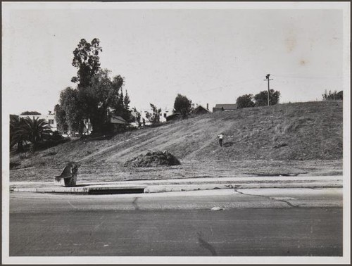 Looking west, Union Place and Crown Hill Avenue, cutting hay, wild oats and weeds