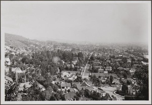 Hilltop view east toward Hollywood