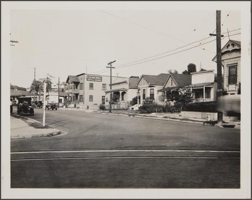 North Bunkerhill Street from Boston, looking north at rooming houses where Mexicans live