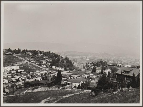 Northwest view from Elysian Park to Los Angeles River flat