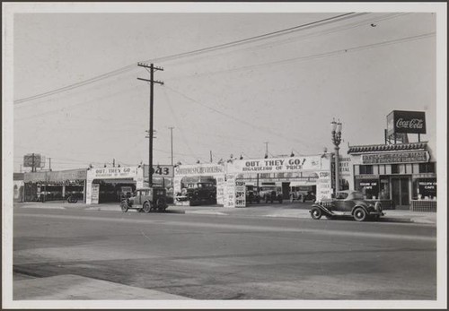 Used cars on Florence Avenue, just east of Vermont Avenue