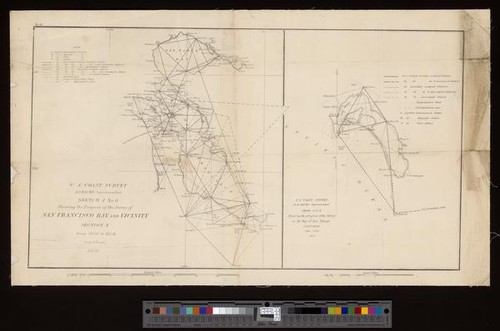 Sketch J, no. 6 showing the progress of the survey of San Francisco Bay and vicinity, section X from 1850 to 1853