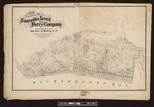 Map of lands of the Saucelito Land and Ferry Company