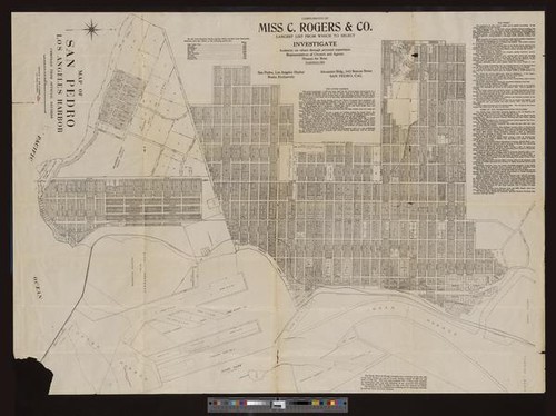 Map of San Pedro, Los Angeles Harbor: compiled from official records