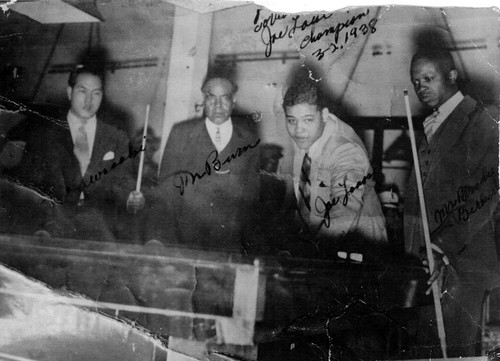 Joe Louis at Los Angeles Pool Hall, 1938