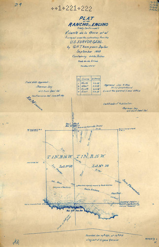 Map of Rancho el Encino, 1873