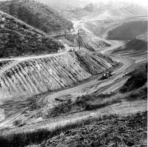 Dead Horse Canyon grading, Glendale, 1963