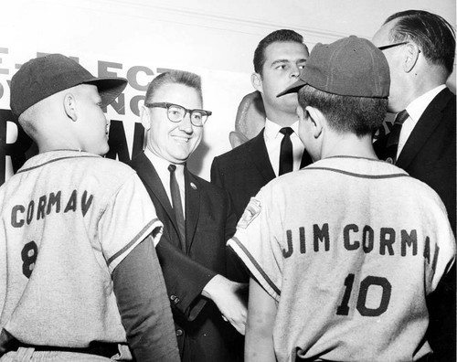 Don Drysdale and the Canoga Park Tigers, circa 1963--Congressman James C. Corman