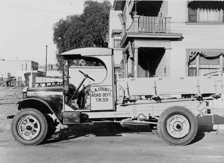 L. A. County Road Department truck