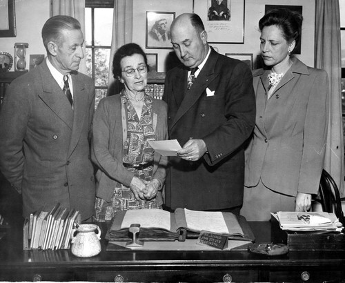 California State Assemblyman Everett G. Burkhalter, John McHale, Margaret McHale and Dorothy Hughes