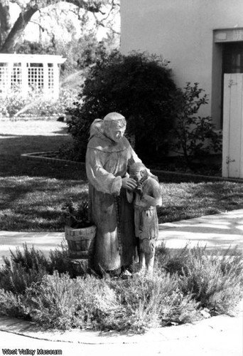 Sculpture of Father Serra at the Orcutt Ranch, 1993