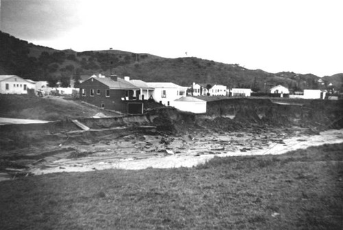 Los Angeles River flood, North Hollywood, 1938