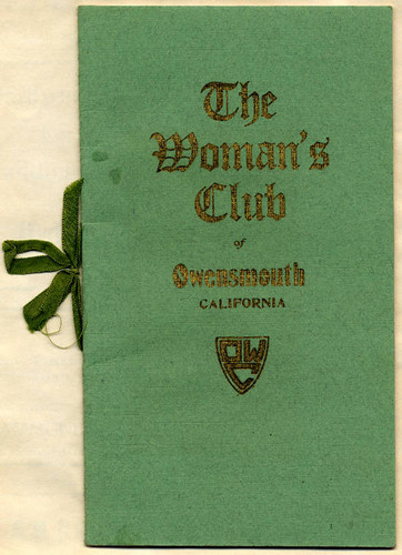 The Women's Club of Owensmouth third annual yearbook, 1917-1918