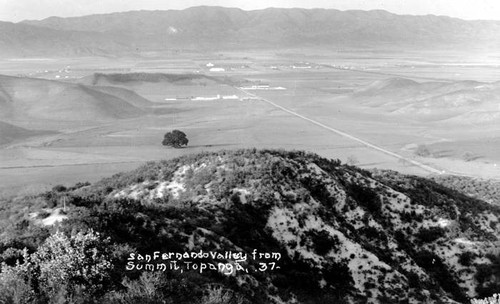 San Fernando Valley from Summit, Topanga