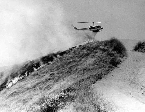 Los Angeles City Fire Department Helicopter No. 1 in Sylmar Foothills