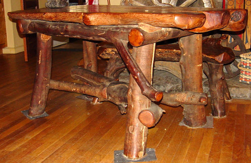 Rustic table built by George Harris