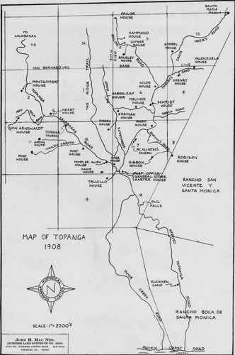 Map of Topanga in 1908