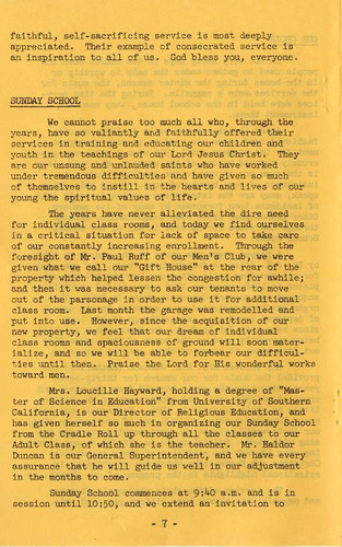 Chatsworth Methodist Church Pioneer Jubilee, 1958 (page 8)