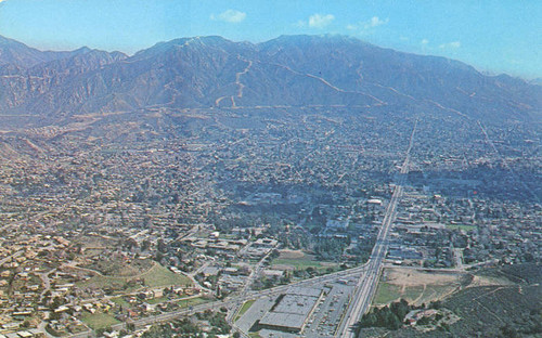 Sunland's Foothill Boulevard and the San Gabriel Mountains, undated