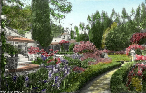 Gardens at the Orcutt Ranch, 1924